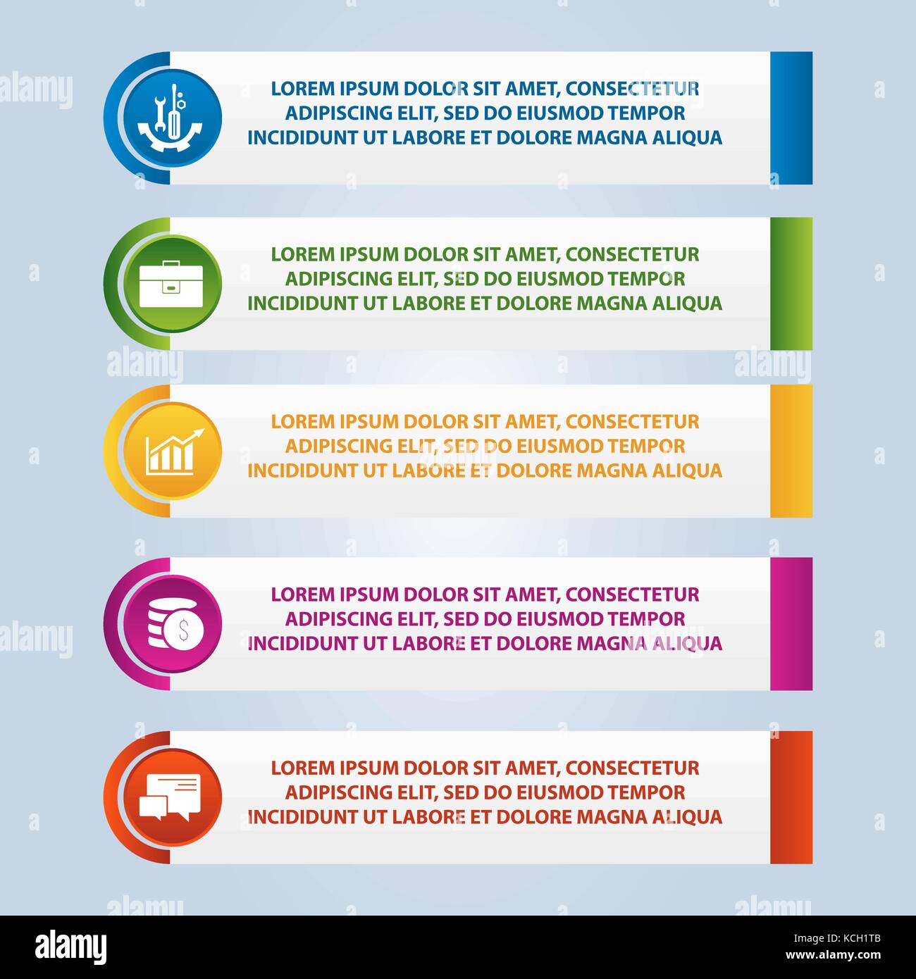 Vector illustration. An infographic template with 5 steps and an image ...
