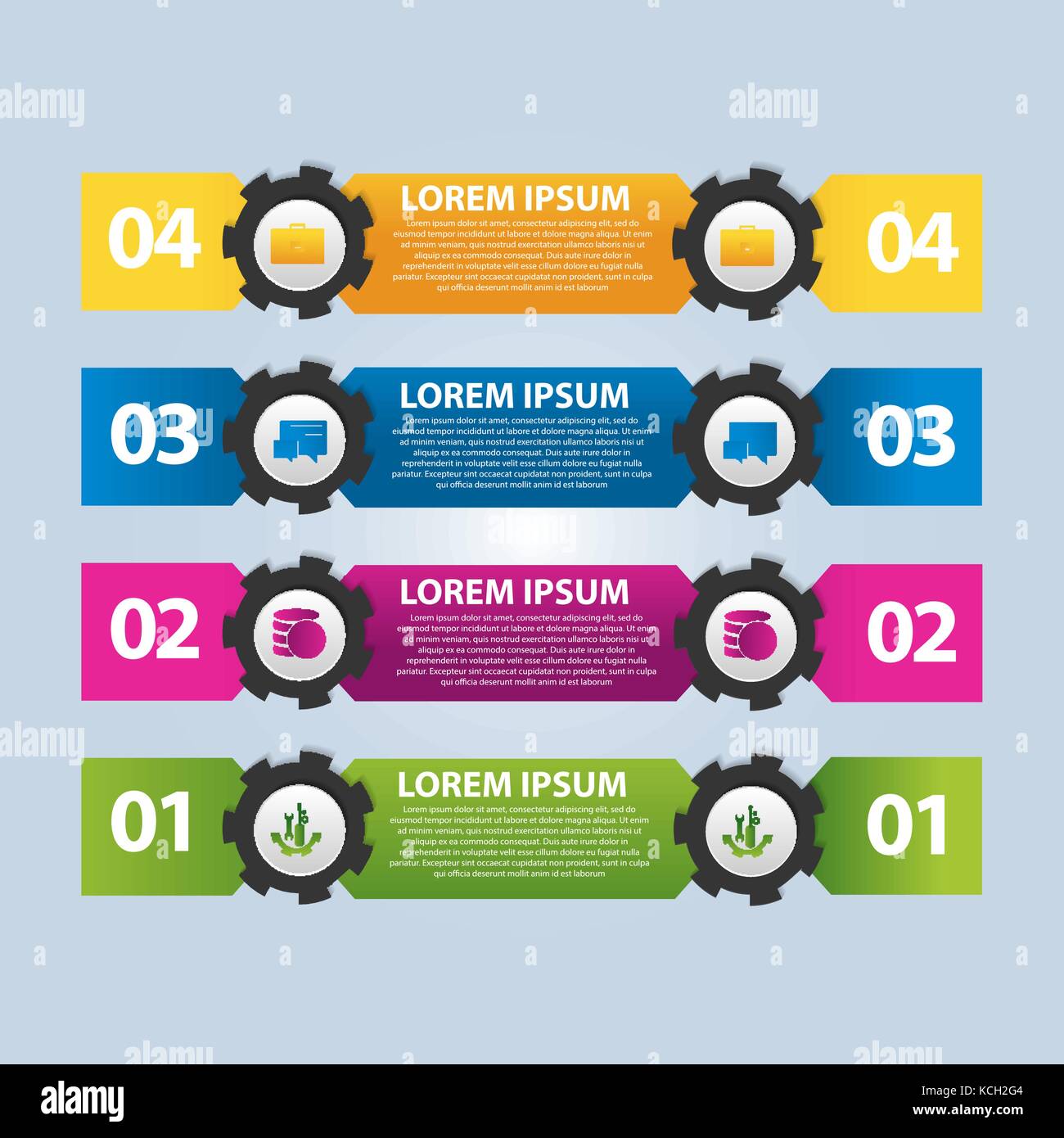Vector illustration. Infographic template with the image of 4 ...