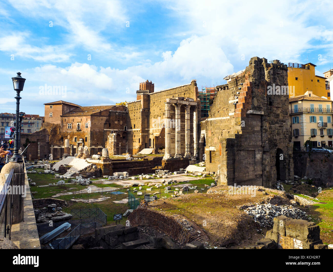 Marte Ultore temple in the Augustus forum - Rome, Italy Stock Photo