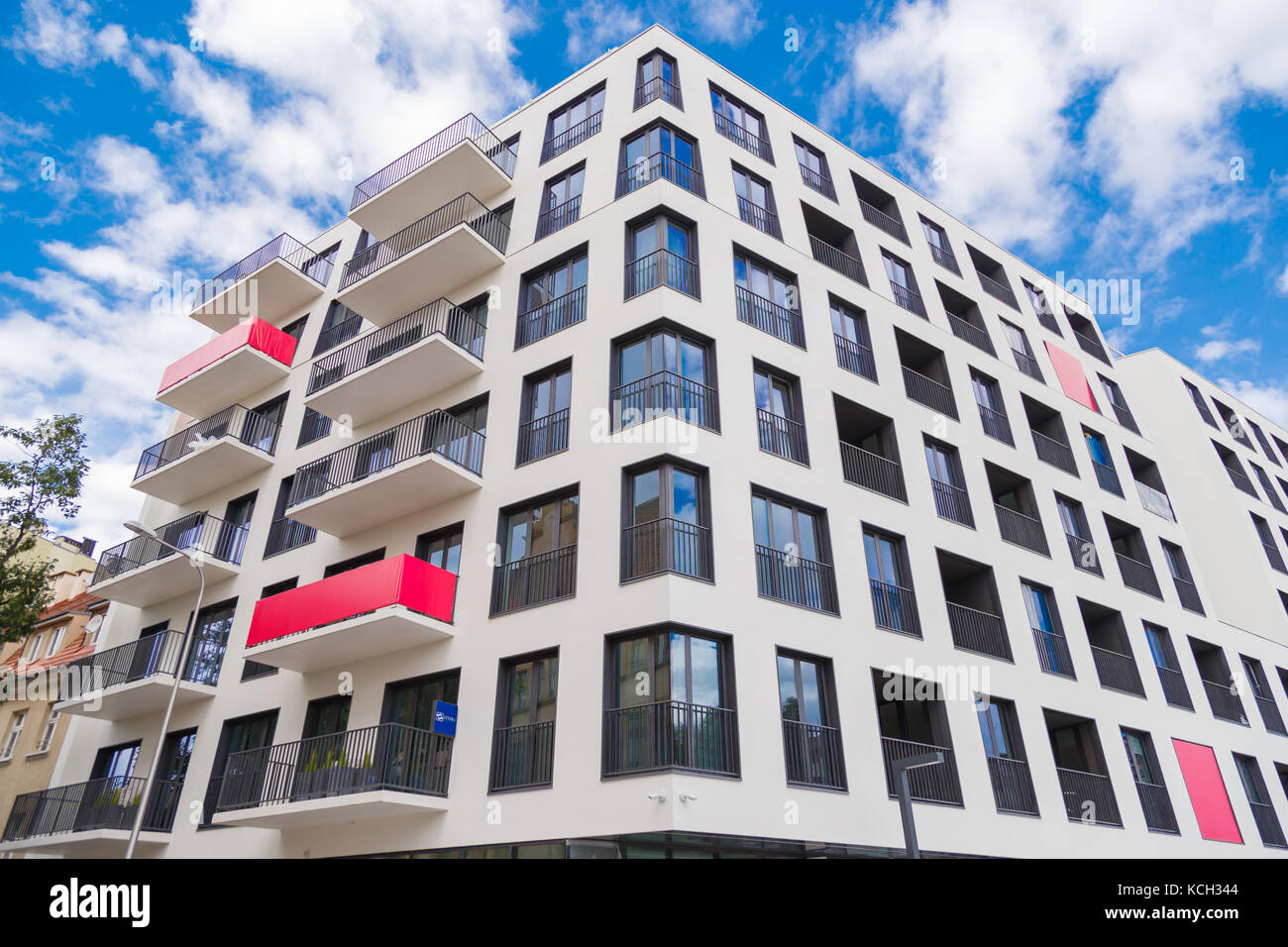 Image showcasing Modern luxury apartments buildings. Contemporary design living houses ...