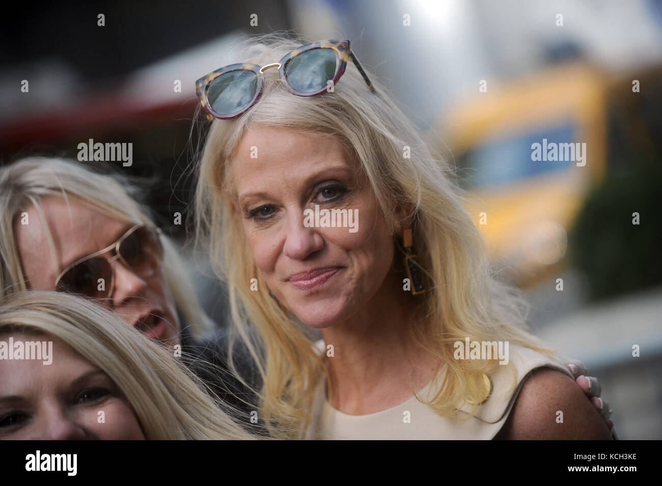 NEW YORK, NY - DECEMBER 2: Kellyanne Conway at Trump Tower. President-elect Donald Trump and his transition team are in the process of filling cabinet and other high level positions for the new administration on December 2, 2016 in New York City.  People:  Kellyanne Conway  Transmission Ref:  MNC1  Hoo-Me.com / MediaPunch Stock Photo