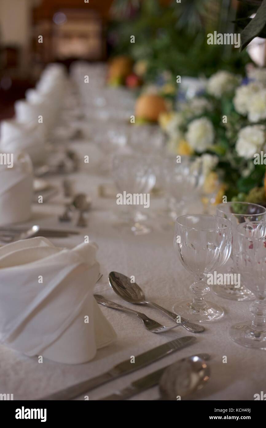 dining table Stock Photo