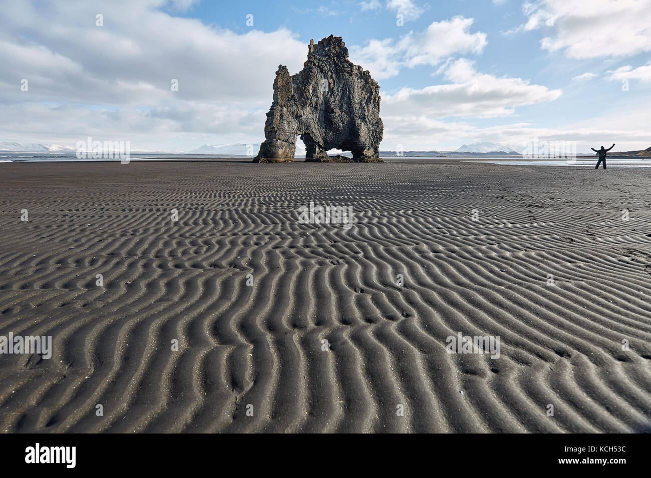 Hvitserkur basalt formation Stock Photo