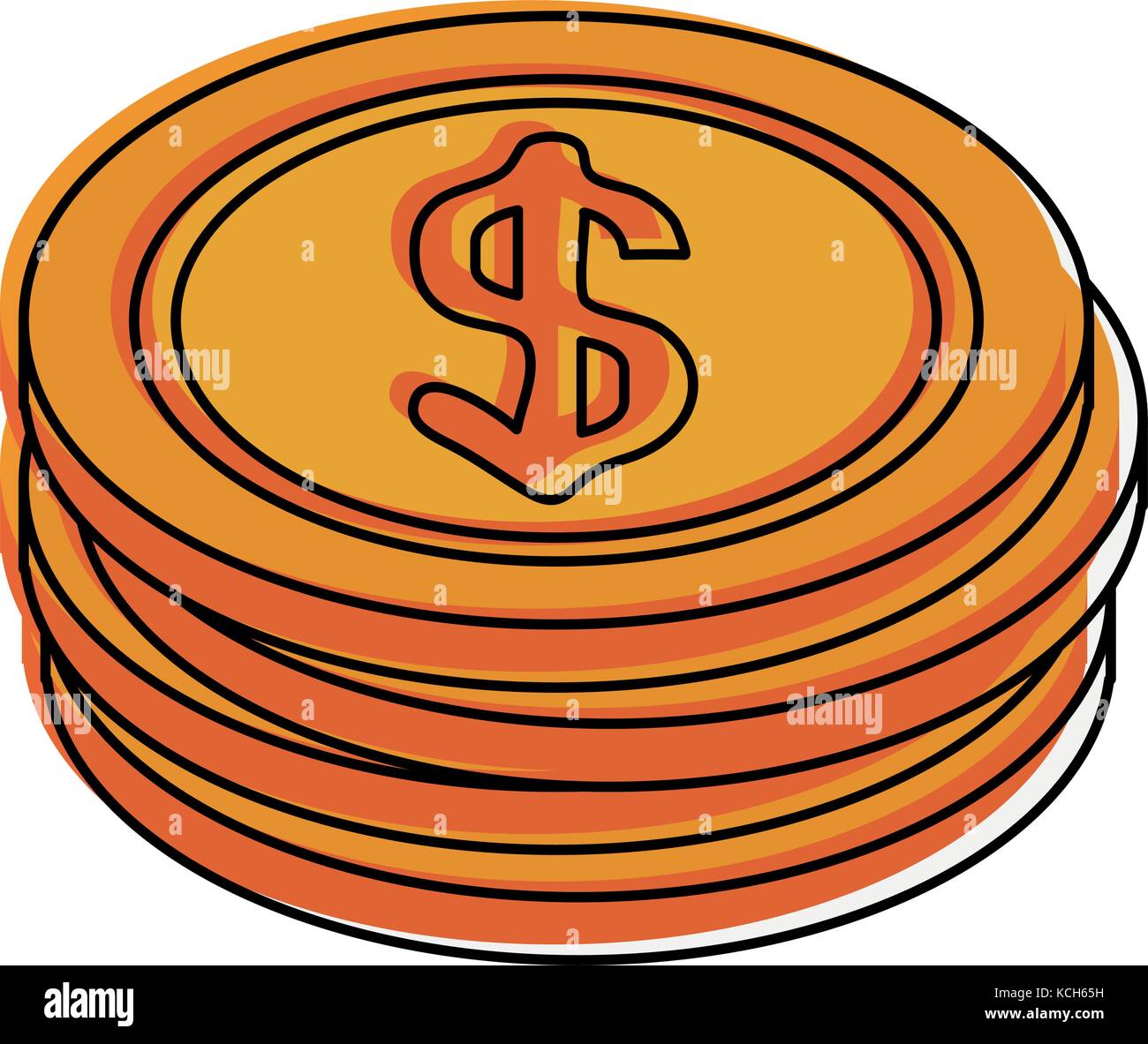 dollar coins icon image Stock Vector Image & Art - Alamy