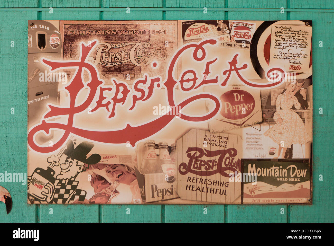 Vintage Pepsi Cola poster - USA Stock Photo