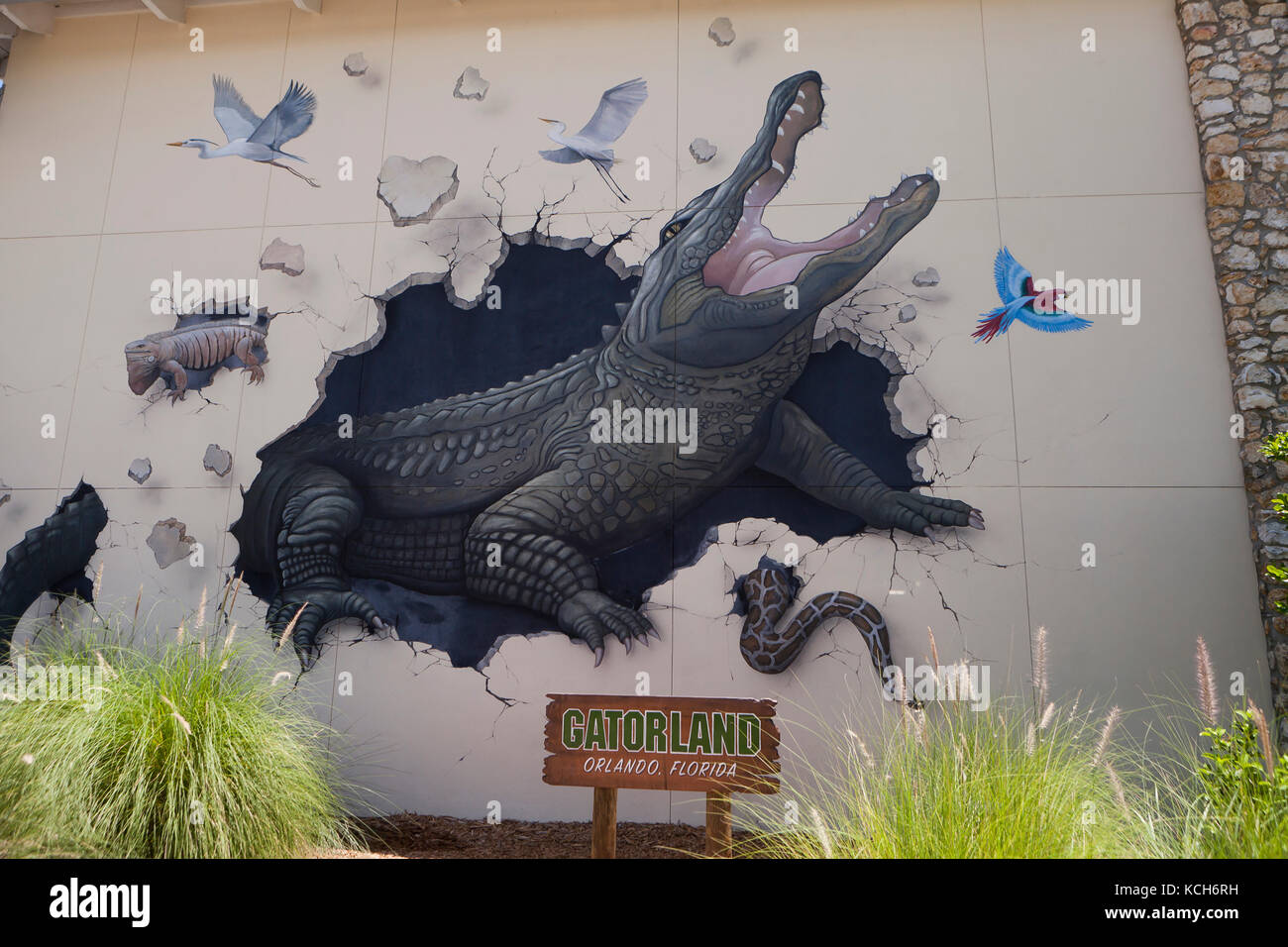 Gatorland entrance - Orlando, Florida USA Stock Photo