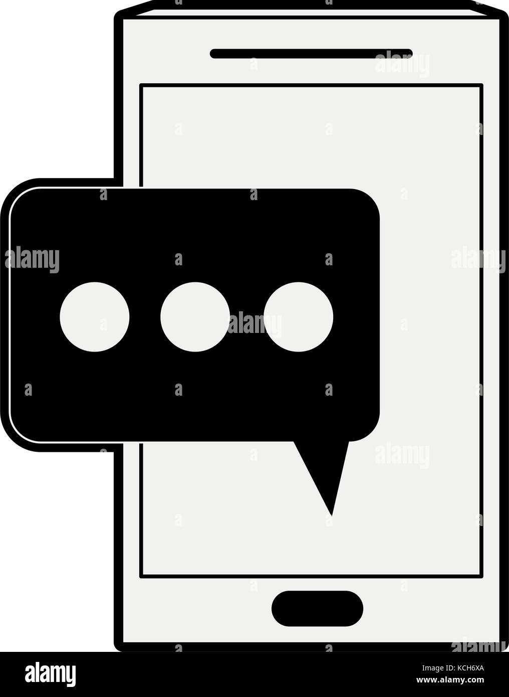 smartphone with chat bubble icon image Stock Vector Image & Art - Alamy