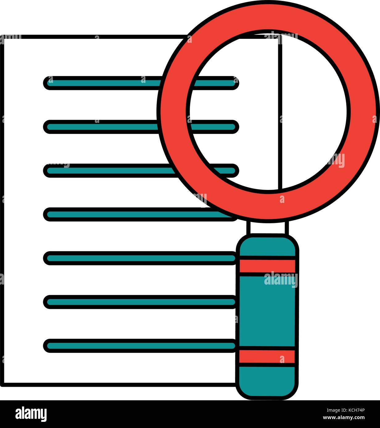 magnfying glass search on document icon image Stock Vector Image & Art ...