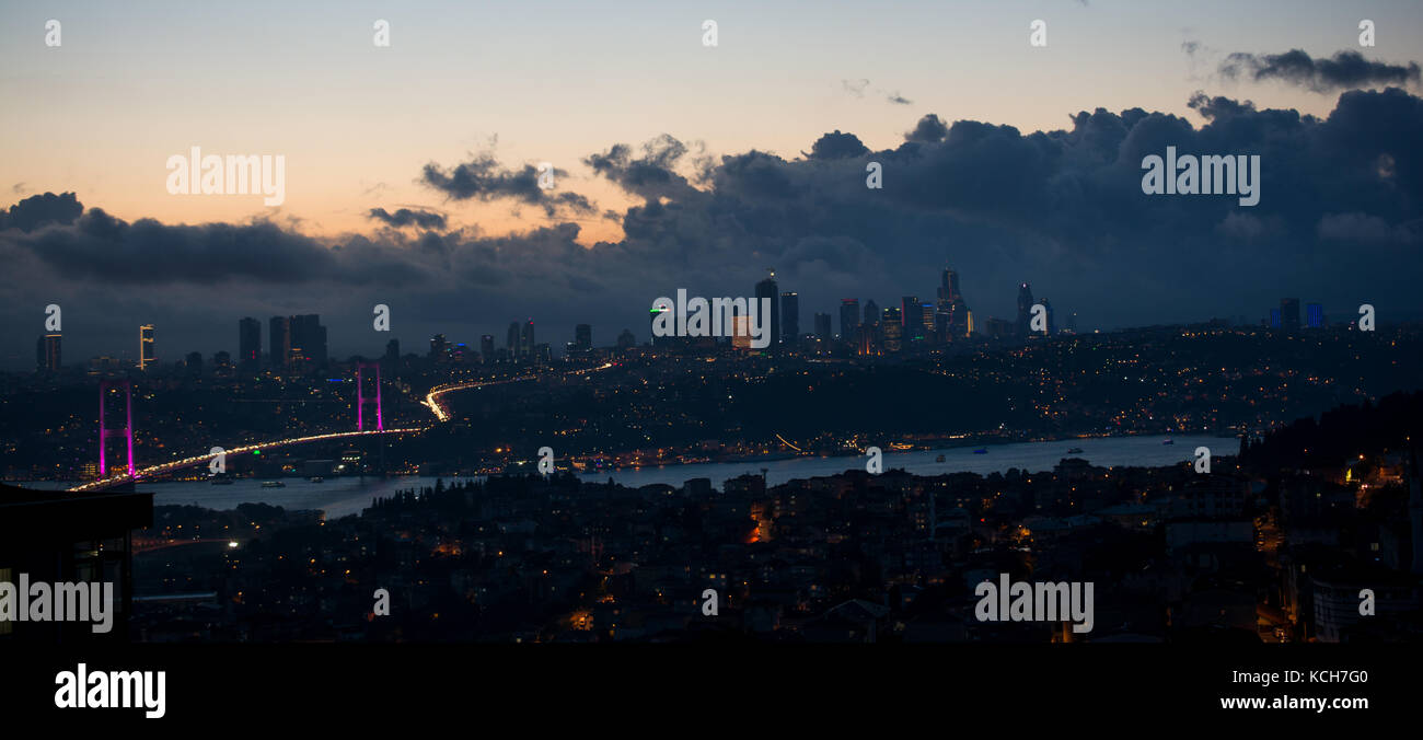Istanbul Bosporus Bridge on sunset Stock Photo - Alamy