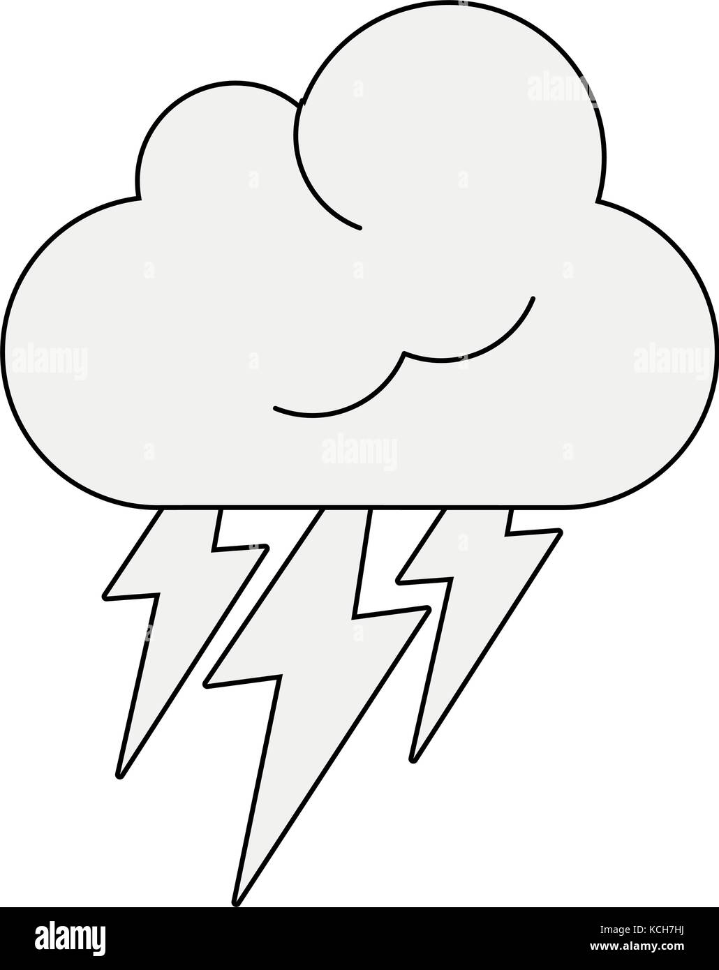 Clouds and rains weather Stock Vector