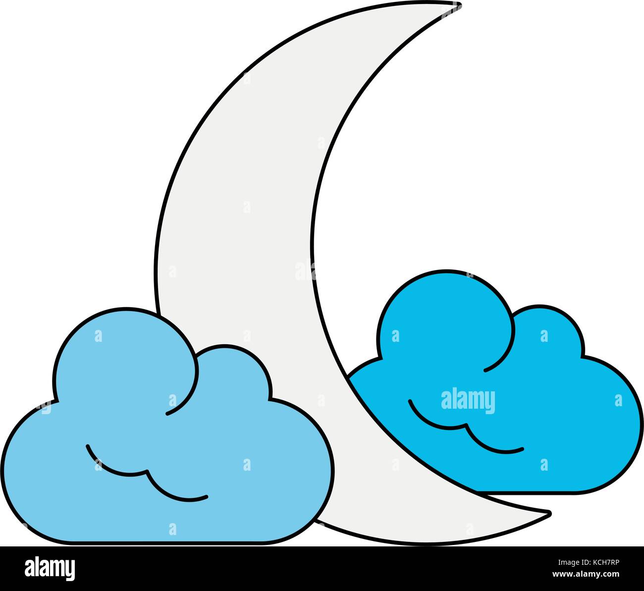 Moon and cloud Stock Vector Image & Art - Alamy