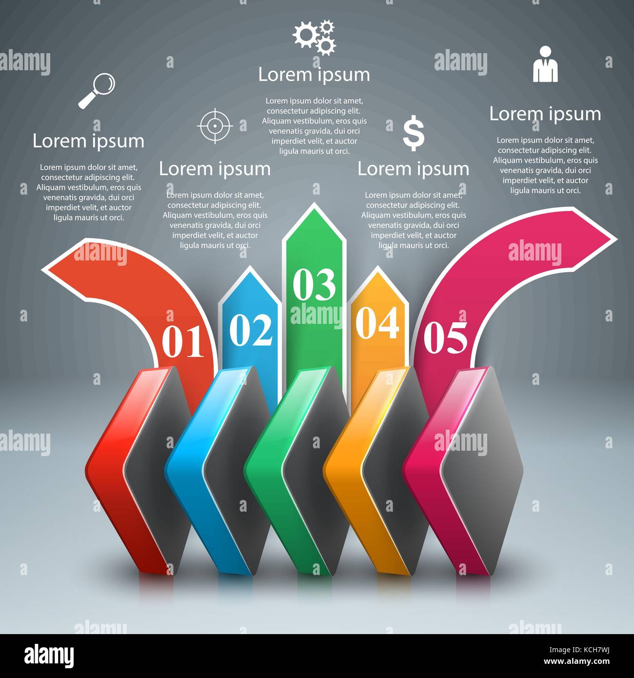 Origami Inforgraphics Business Infographics origami style Vector illustration Stock Vector ...