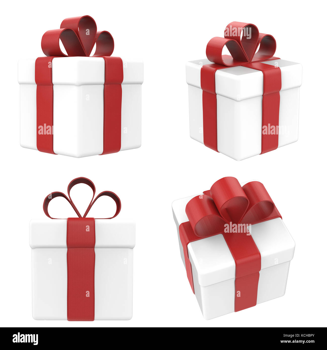 3d rendering gift box isolated on white Stock Photo - Alamy