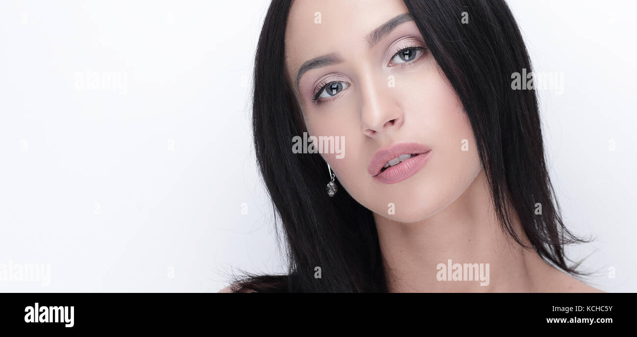 Young woman close up face beauty portrait Stock Photo - Alamy