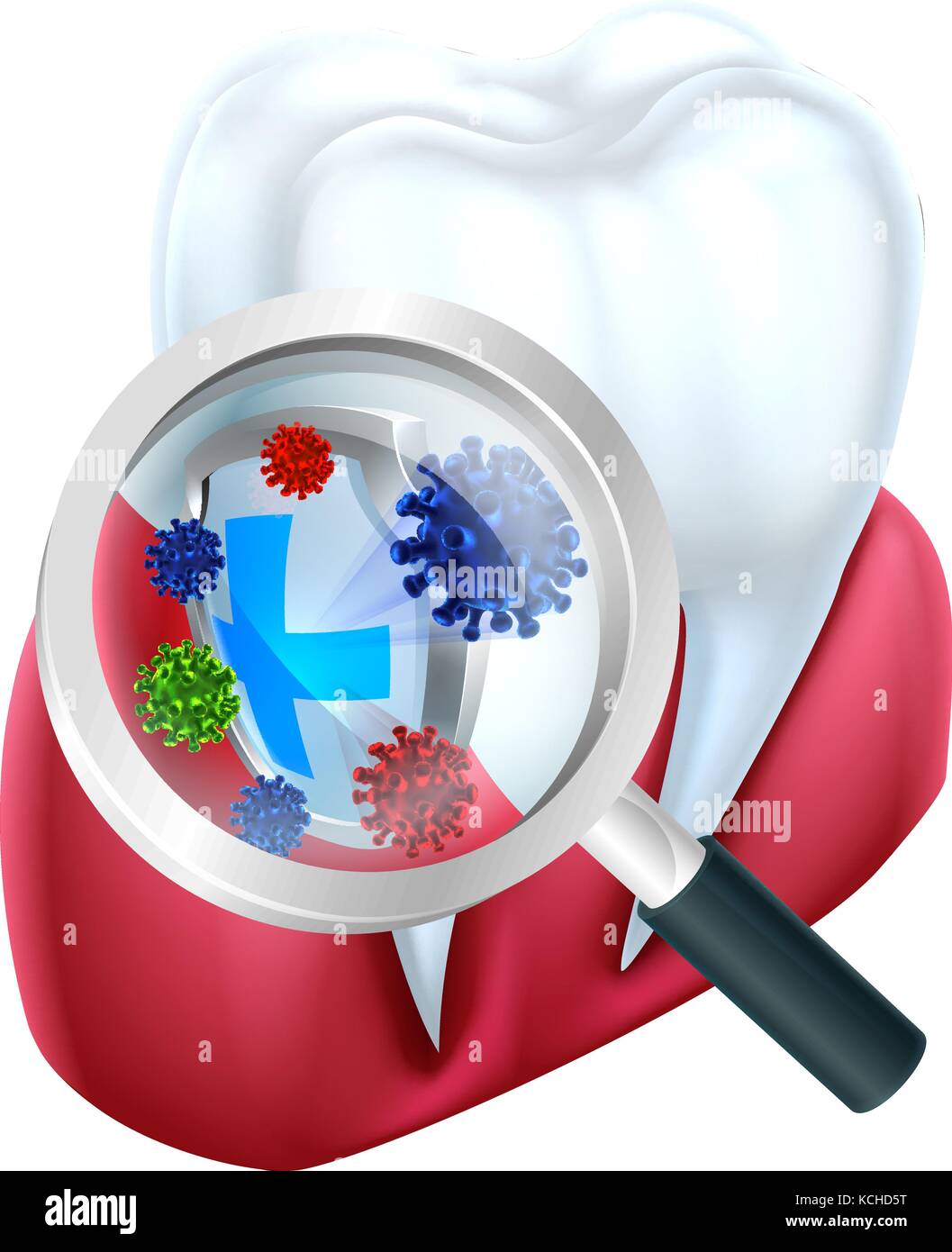 Protection Tooth Shield Stock Vector