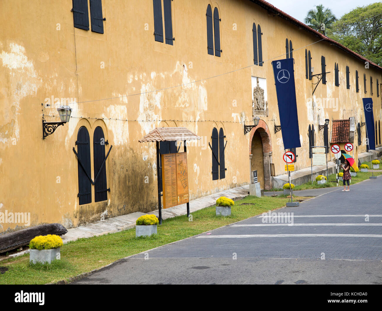 Fort walls inside the historic town of Galle, Sri Lanka, Asia Stock Photo