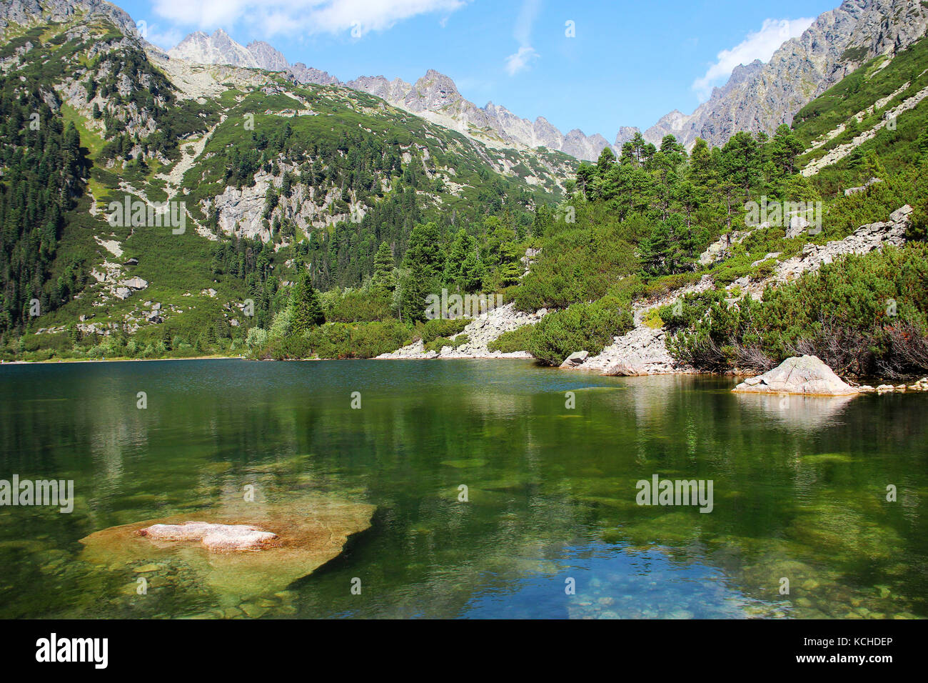 Poprad lake (Popradske pleso) in High Tatras (Vysoke Tatry) national park, Slovakia Stock Photo