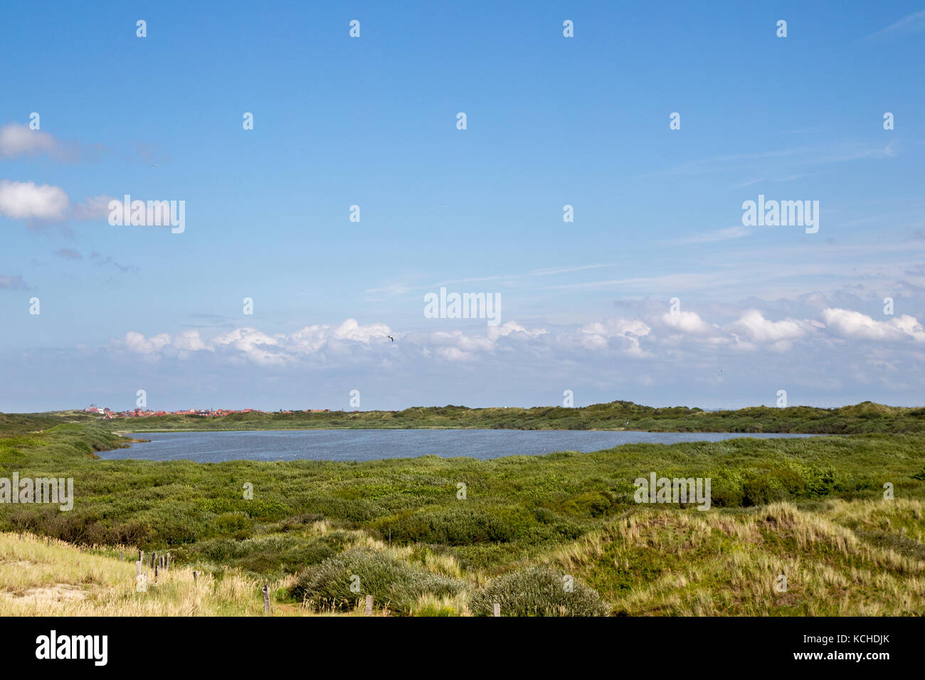 Hammersee, a fresh water lake, on the north sea island Juist in East Frisia, Germany, Europe. Stock Photo