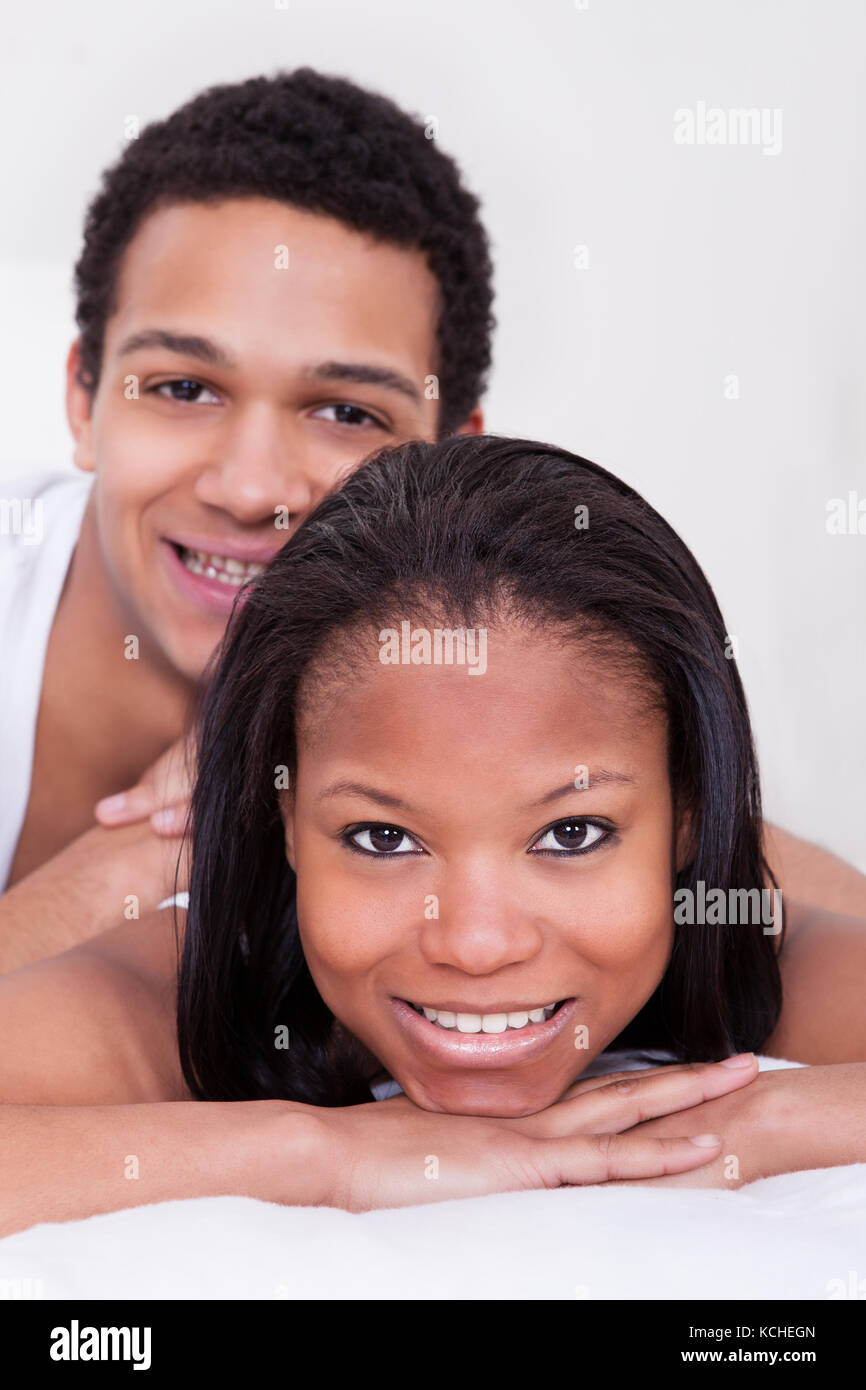 Portrait Of Young African Couple Looking At Camera Stock Photo - Alamy