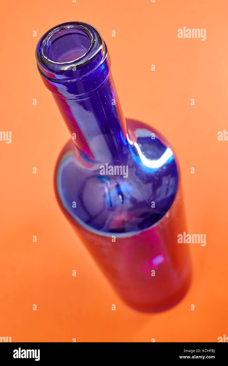 A studio photo of a blue bottle Stock Photo Alamy