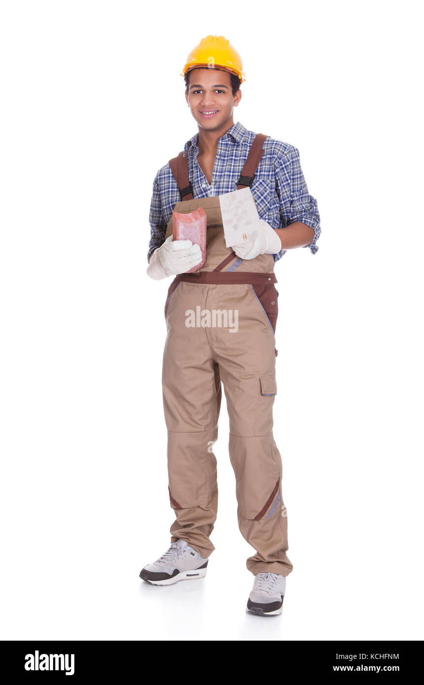 Handsome bricklayer hi-res stock photography and images - Alamy