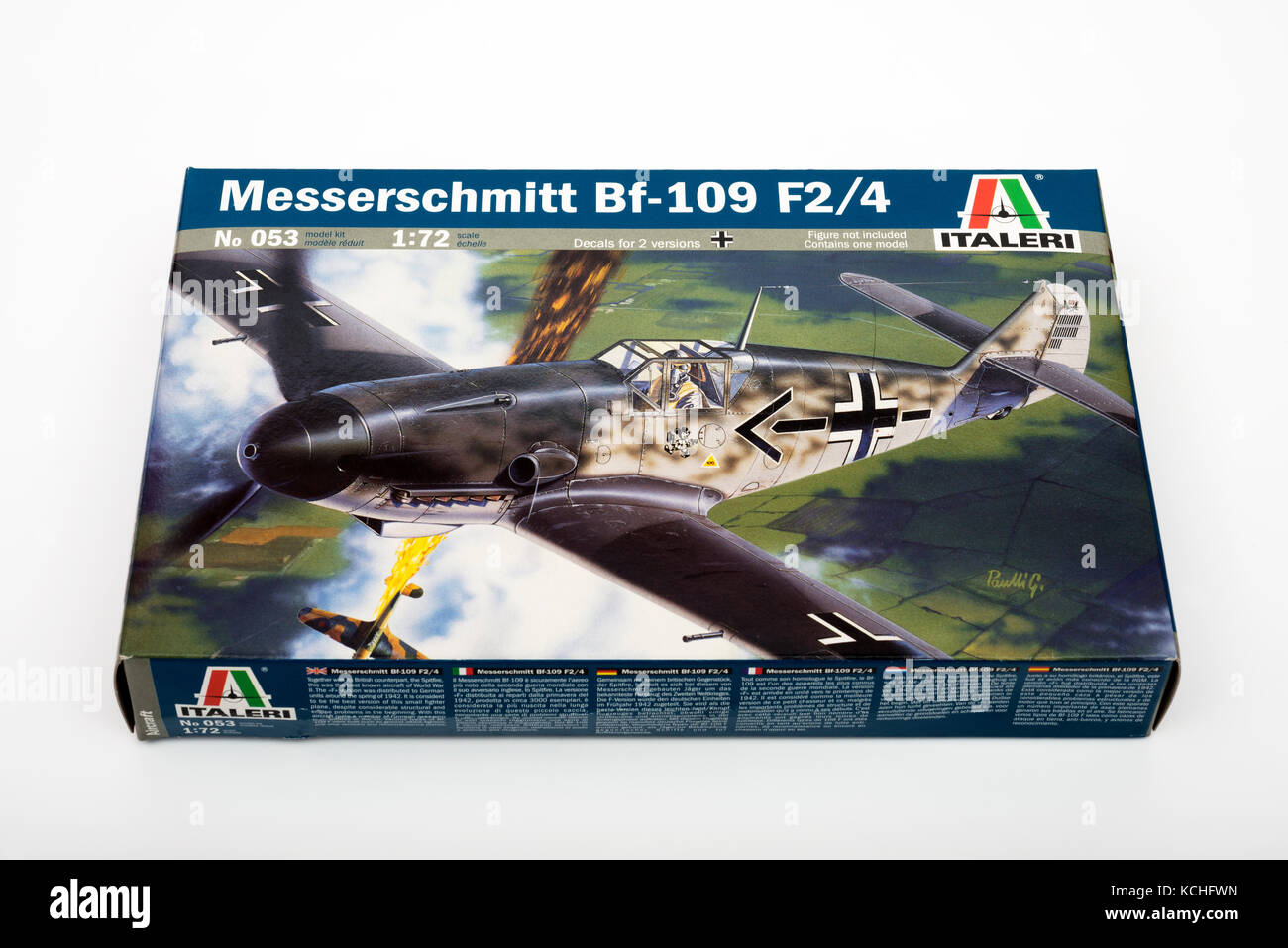 ITALERI Messerschmitt Bf-109 plastic model kit Stock Photo