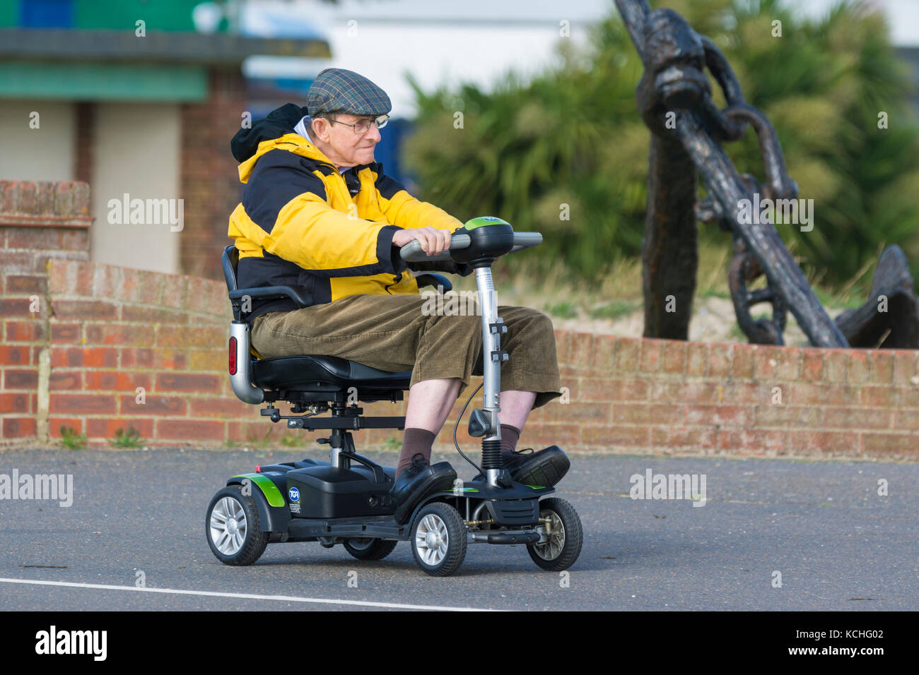 Old man on mobility scooter hires stock photography and images Alamy