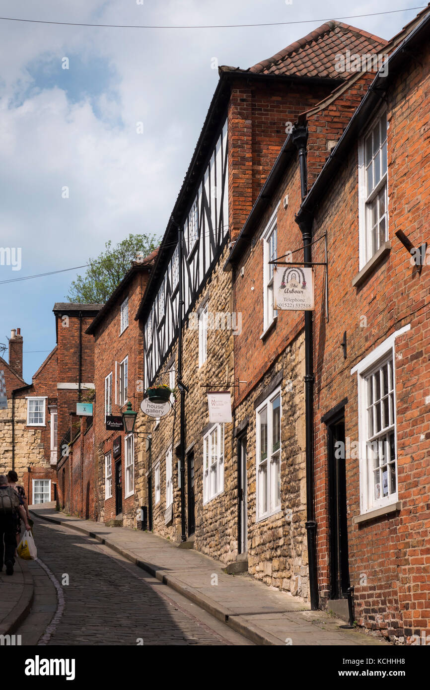 Steep Hill Lincoln Lincolnshire England Stock Photo