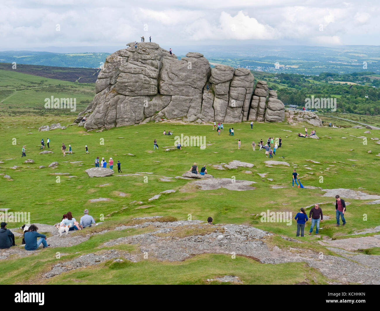 Haytor rocks on the eastern edge of Dartmoor National Park Stock Photo