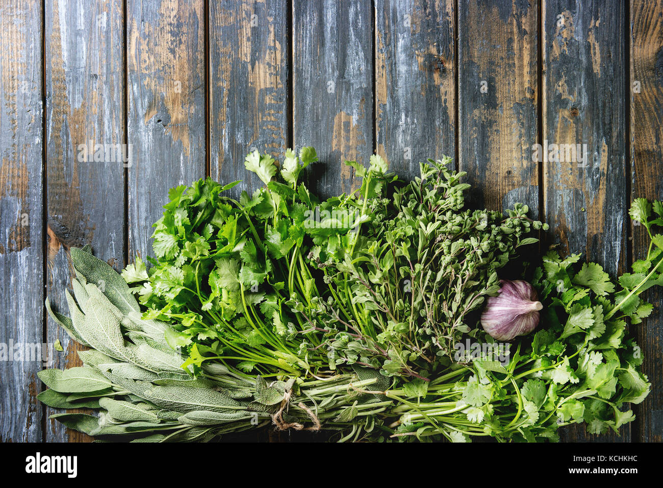 Variety of herbs Stock Photo Alamy