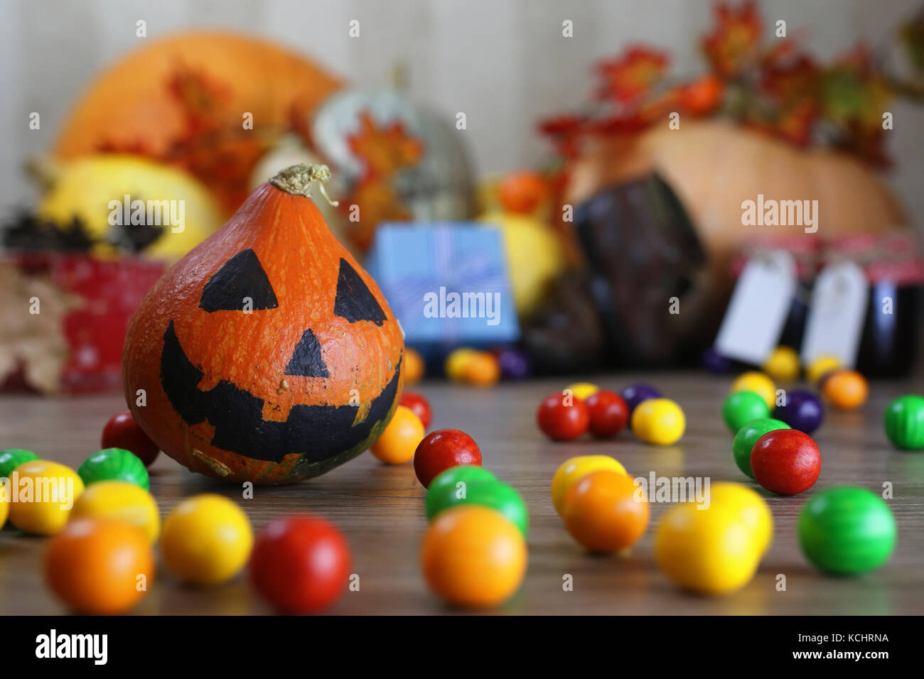 pumpkin on the floor  Stock Photo