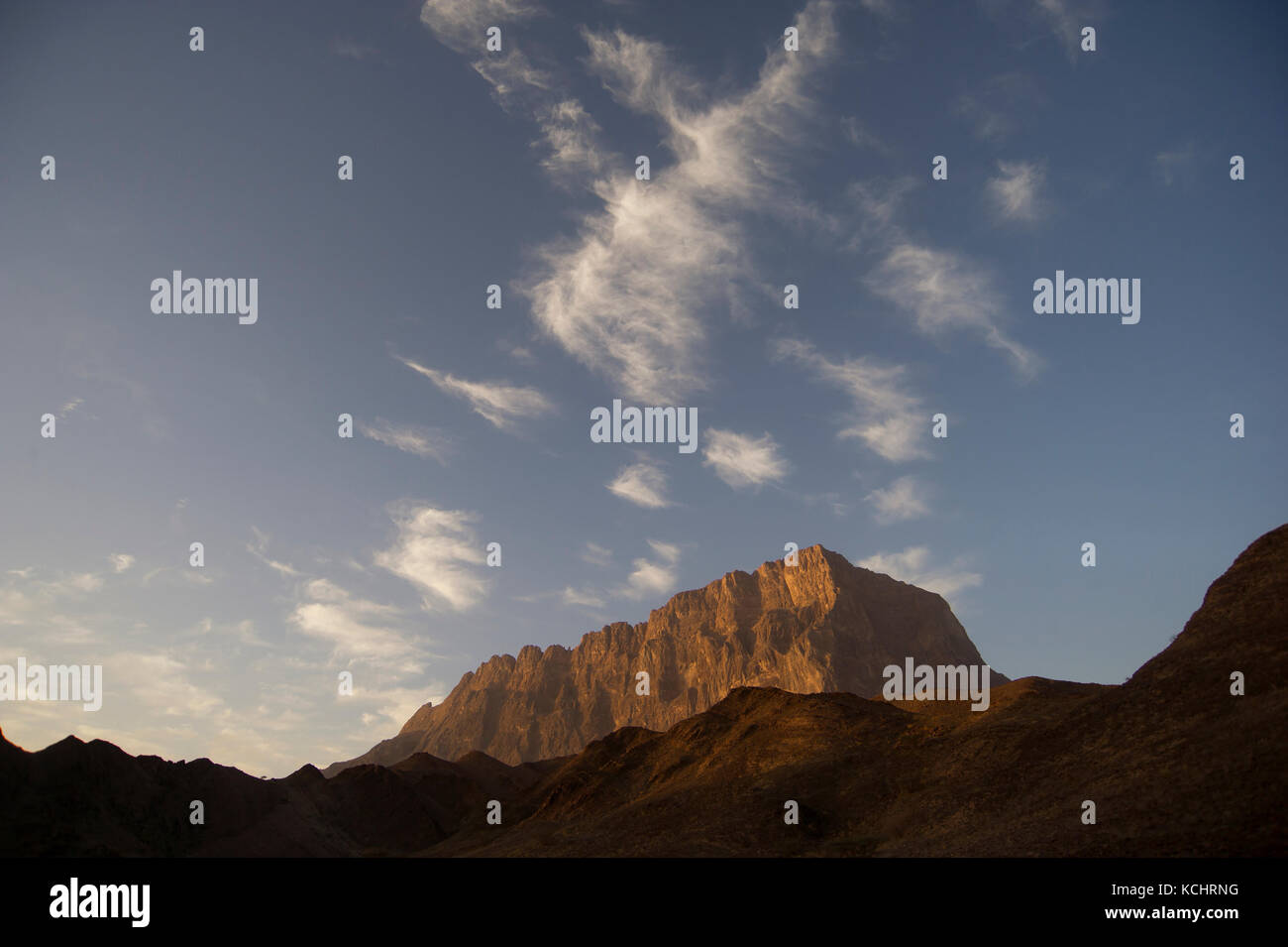 Jebel, Jabal Misht, mountain, Hajar al Gharbi Mountains, Al Dhahirah region, Sultanate of Oman, Arabia, Middle East Stock Photo