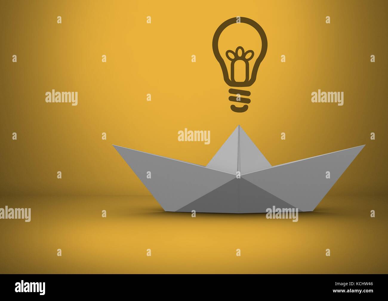 digital-composite-of-paper-boat-with-light-bulb-in-room-stock-photo-alamy