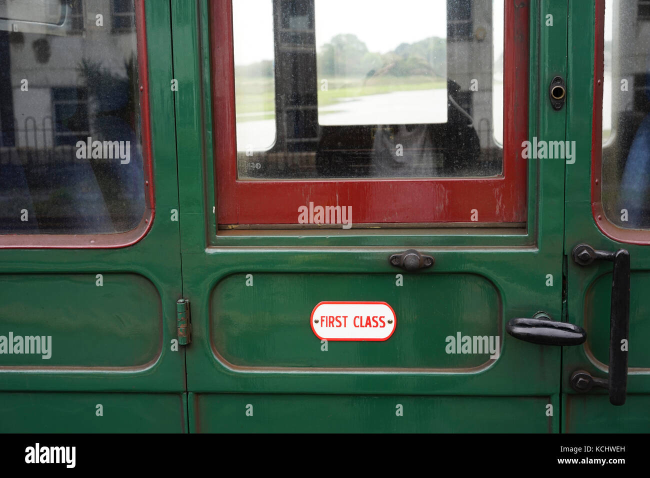 First class vintage rail carriage stock, Wales UK Stock Photo Alamy