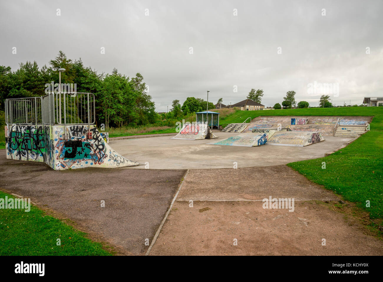 A skate park in Westfield park, Aberdeen city, Scotland Stock Photo Alamy