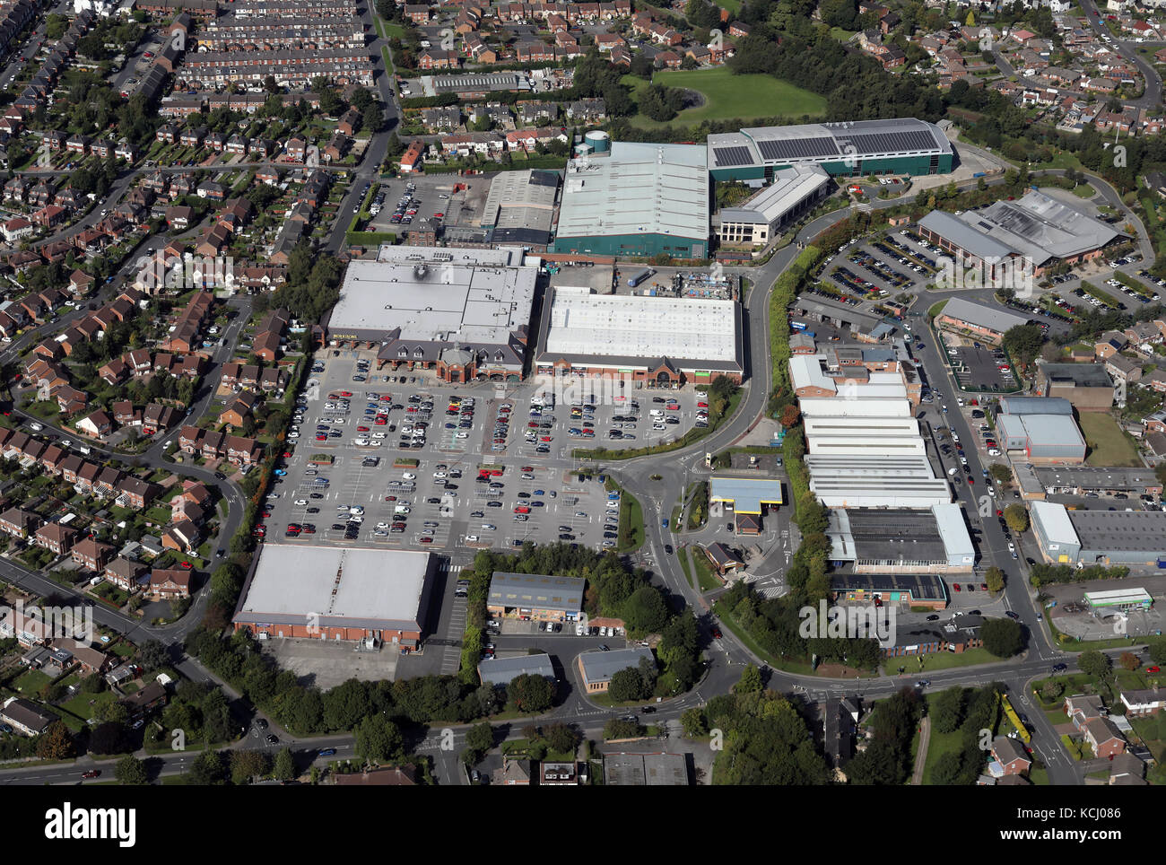 aerial view of the retail development at Hookstone Park, Harrogate, North  Yorkshire Stock Photo - Alamy