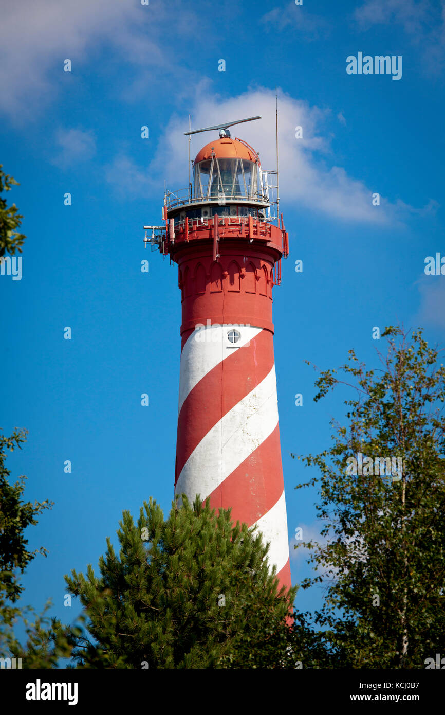 Europe, Netherlands, Zeeland, the lighthouse of Nieuw-Haamstede at Schouwen-Duiveland.  Europa, Niederlande, Zeeland, der Leuchtturm von Nieuw-Haamste Stock Photo