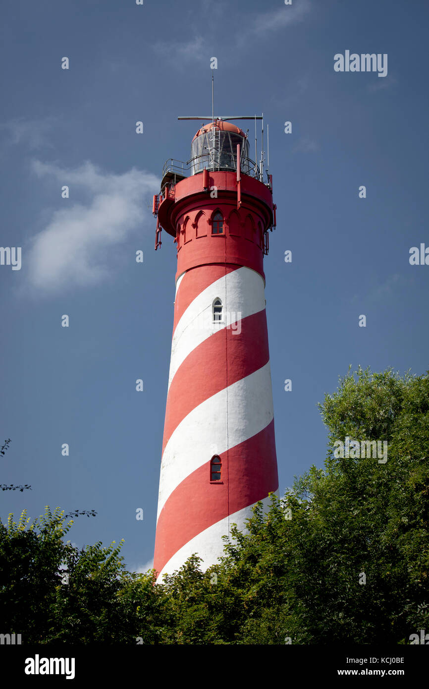 Europe, Netherlands, Zeeland, the lighthouse of Nieuw-Haamstede at Schouwen-Duiveland.  Europa, Niederlande, Zeeland, der Leuchtturm von Nieuw-Haamste Stock Photo