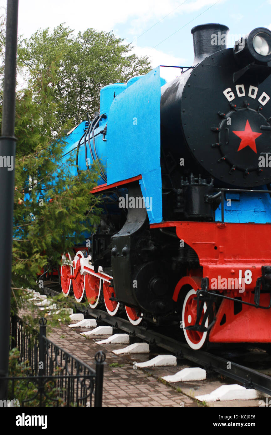 Details of the metal parts of vintage railway train Stock Photo Alamy