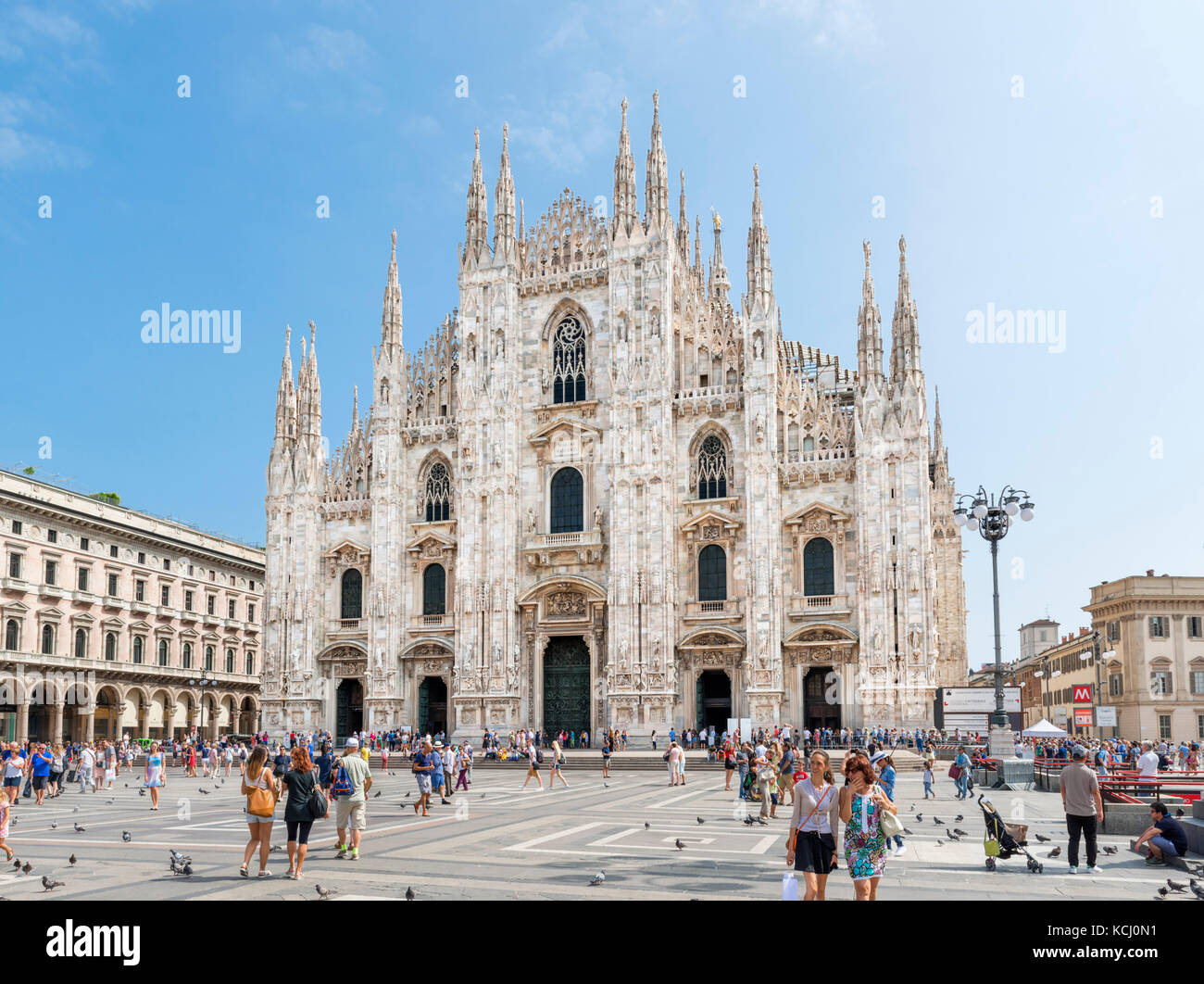 Milan Cathedral (Duomo di Milano) from the Piazza del Duomo, Milan, Lombardy, Italy Stock Photo