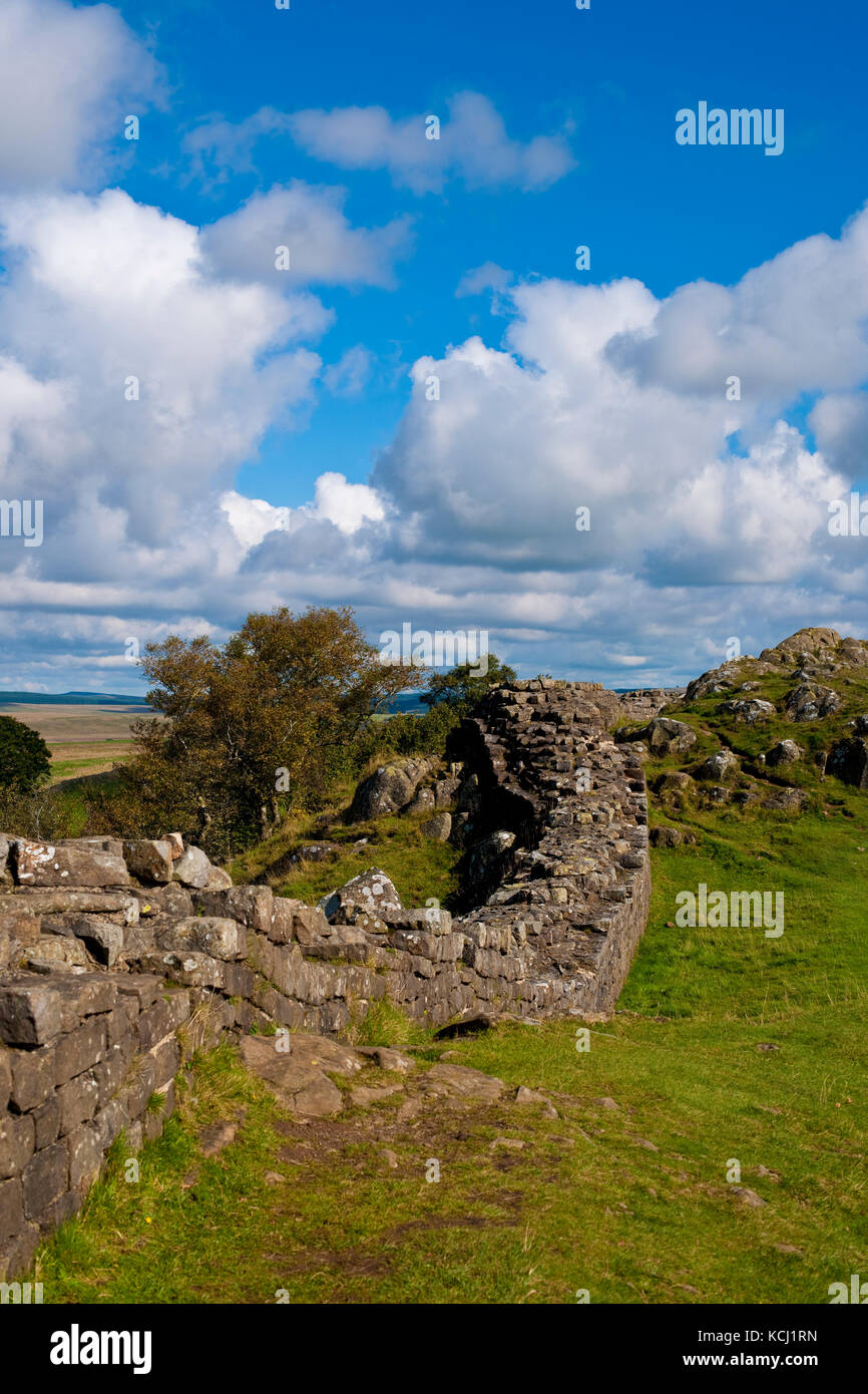 Section of Roman Hadrians Wall at Walltown Crags Greenhead ...