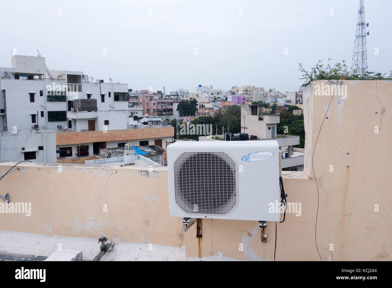 Condenser Unit Fan Stock Photo Alamy