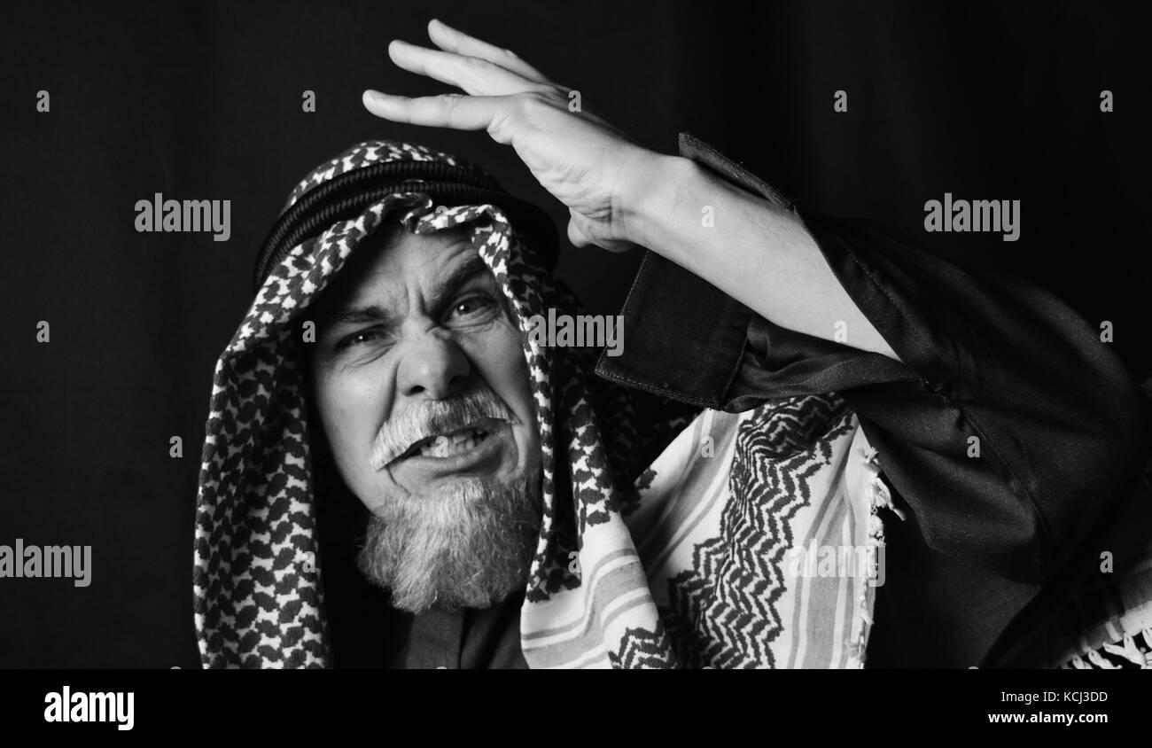 Arab man oil Black and White Stock Photos & Images - Alamy