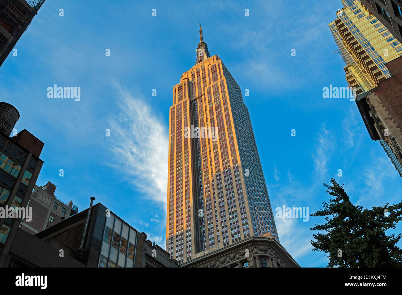 New York City, New York State, United States of America.  The Empire State Building skyscraper. Stock Photo