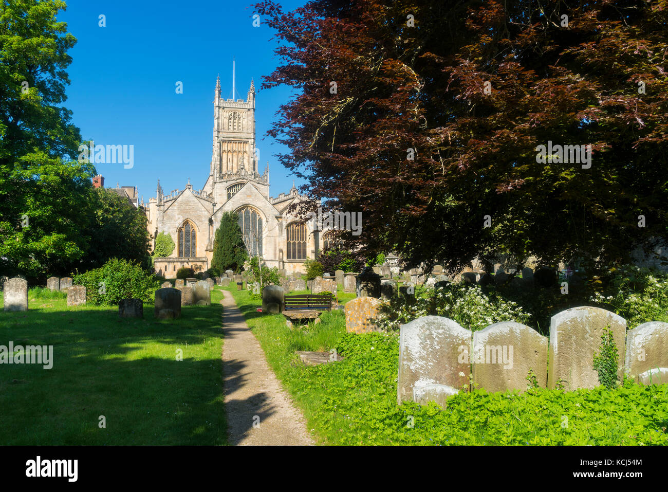 Cirencester; Parish Church, St John Baptist,  Gloucestershire; UK; England Stock Photo