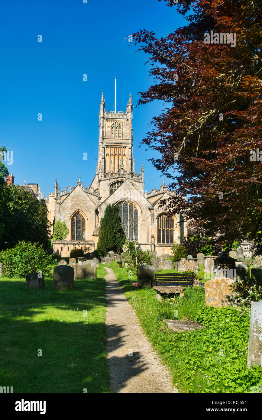 Cirencester; Parish Church, St John Baptist,  Gloucestershire; UK; England Stock Photo