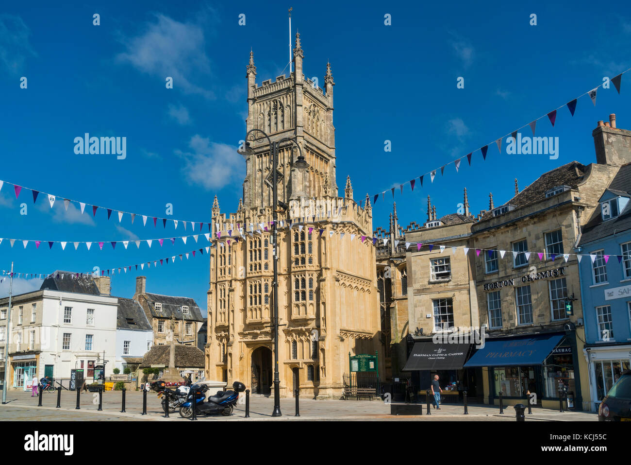 Cirencester; Parish Church, St John Baptist,  Gloucestershire; UK; England Stock Photo