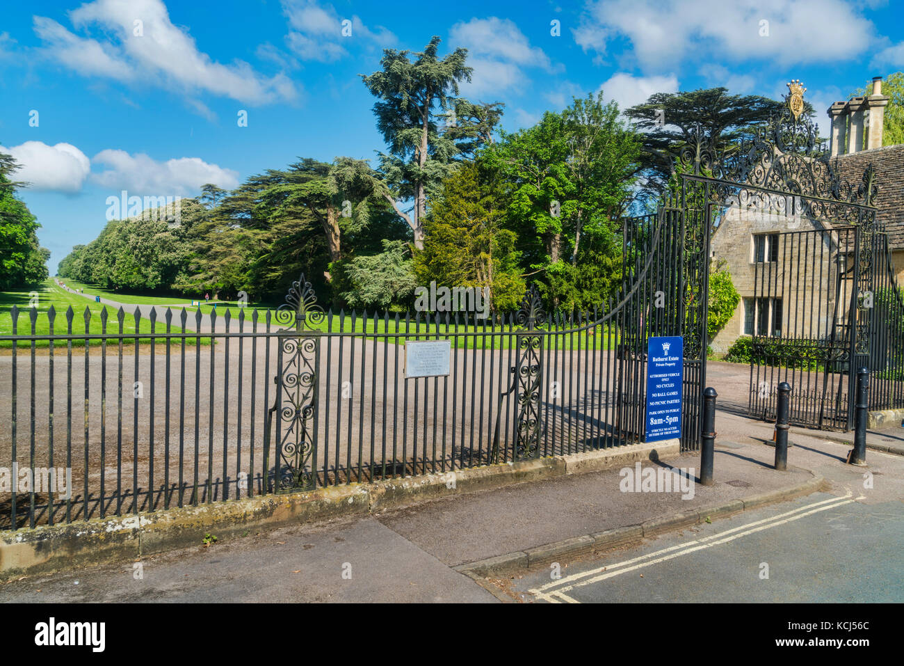 Cirencester;  park gates, Gloucestershire; UK; England Stock Photo