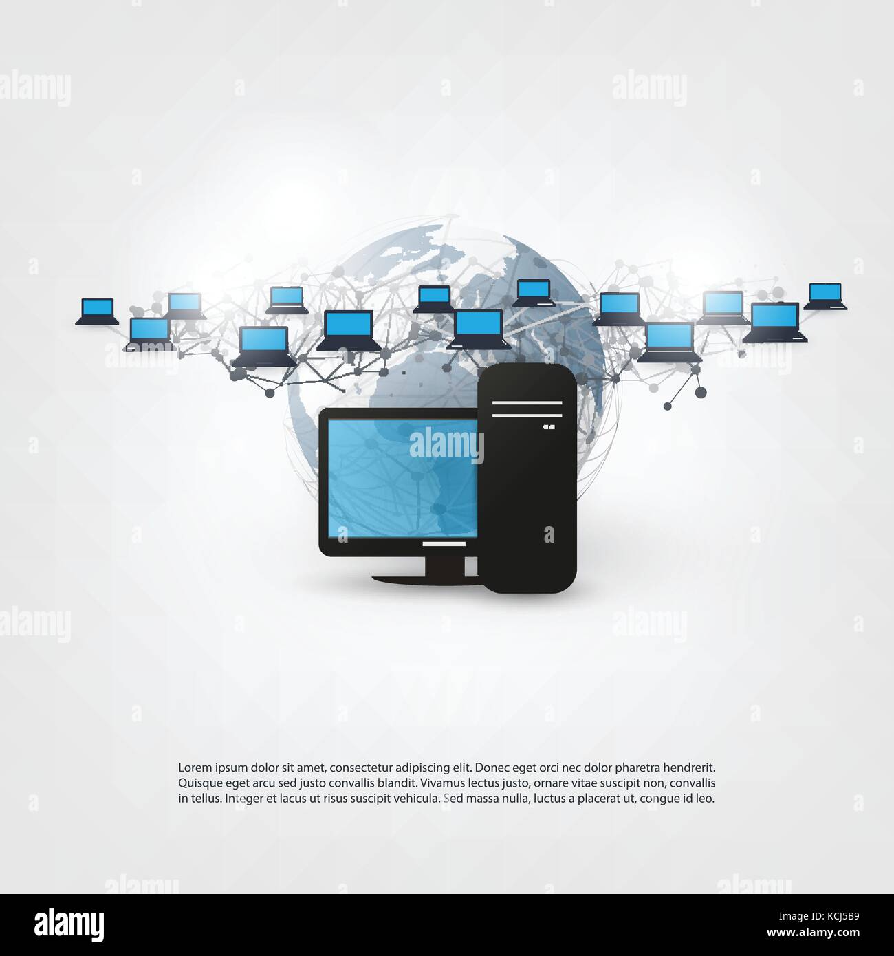 Networks - Abstract Cloud Computing and Global Network Connections ...