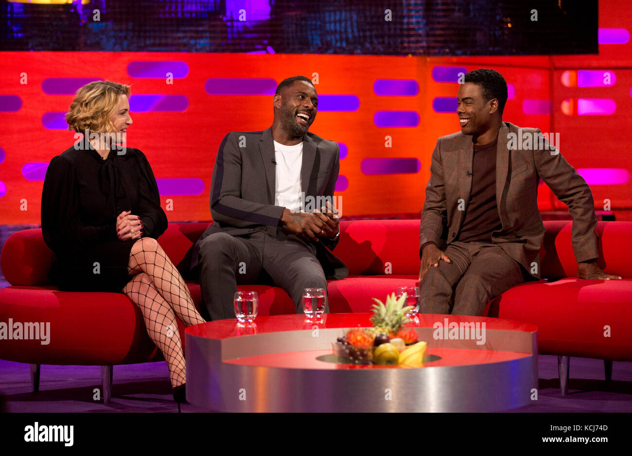 left to right) Kate Winslet, Idris Elba and Chris Rock during ...